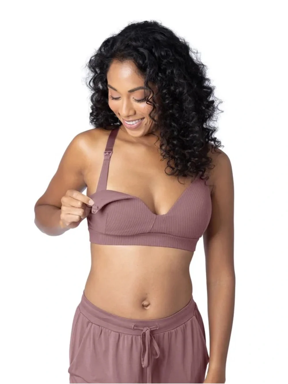 Kindred Bravely Ribbed Signature Cotton Nursing & Maternity Bra Twilight XL +